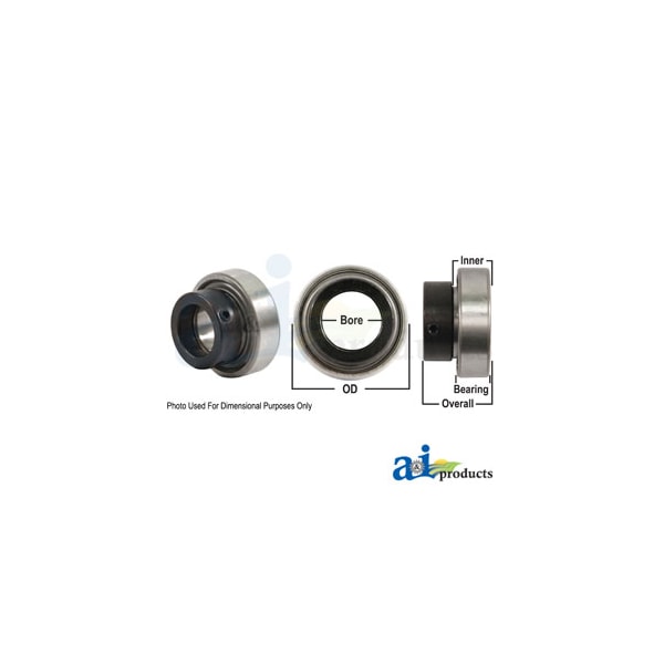 Bearing, Ball; Cylindrical W/ Collar, Non-Relubricatable 4" x4" x2"